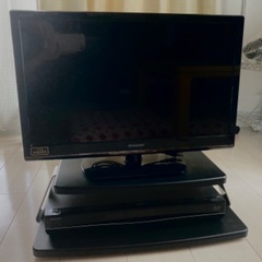 シャープ　22Vテレビ　ブルーレイレコーダー　テレビ台セット