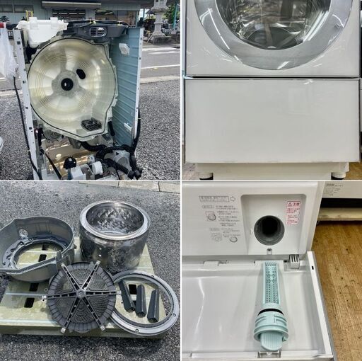 美品【 Panasonic 】パナソニック 洗濯10.0㎏/乾燥3.0㎏ ドラム式洗濯機 キューブル タッチパネル 温水泡洗浄搭載 NA-VG1100R　