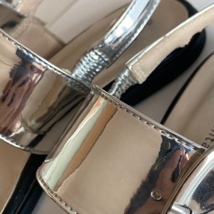 無料　オリエンタルトラフィック　フラットサンダル　シルバー Sの画像
