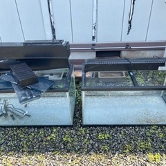 90cm 大型水槽2個　漏れなし付属品付き　現状
