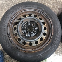 スチールホイール付き 175 65R14 4穴ブリジストン SNEAKERの画像