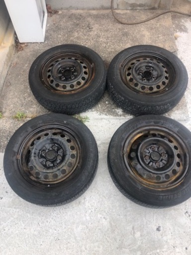 スチールホイール付き 175 65R14 4穴ブリジストン SNEAKER