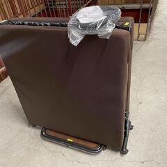 【美品】折りたたみベッド ブラウン おしゃれ 付属品有り 早いも...