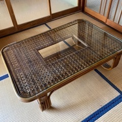 ラタンテーブル 家具の中古が安い！激安で譲ります・無料で
