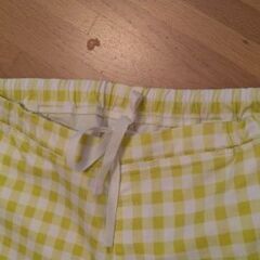 ユニクロ　レディース　パンツ　イエロー　チェック　XLサイズの画像