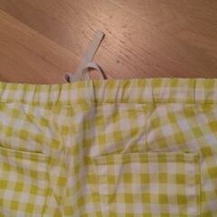 ユニクロ　レディース　パンツ　イエロー　チェック　XLサイズの画像