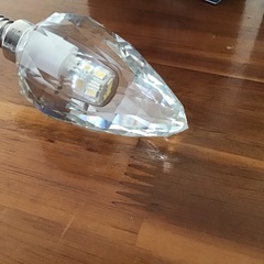 ★LEDシャンデリア電球3個セット★クリスタルタイプ　40w形相当　口金E12　450lm   昼光色5800k　消費電力4.0wの画像