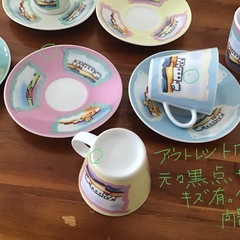 ★エスプレッソカップ&ソーサー♬5セット　カップツリー付　カップホルダー　北欧風の画像