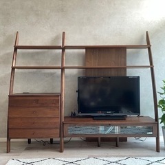 キャビネットand テレビ台　アーチ型　北欧風