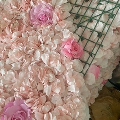 複数在庫*インテリア造花の壁の背景シルク花壁バラ薔薇さくら桜ピンクの画像