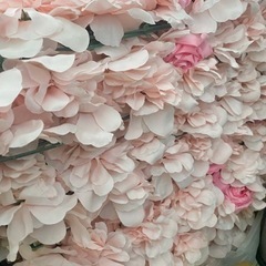 複数在庫*インテリア造花の壁の背景シルク花壁バラ薔薇さくら桜ピンクの画像