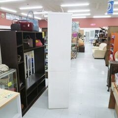 ニトリ 食器棚 幅88×奥行42×高さ181cm ホワイト エナメル調 キッチン収納 収納家具 苫小牧西店