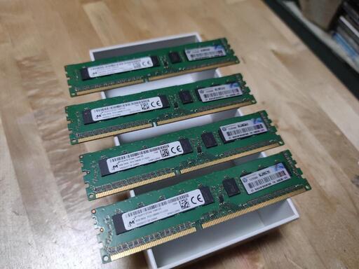 デスクトップ用メモリ 16GB(4枚✕4GB) DDR3 hp micron製？