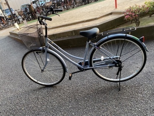 中古　自転車　前かごつき　シティサイクル27インチ