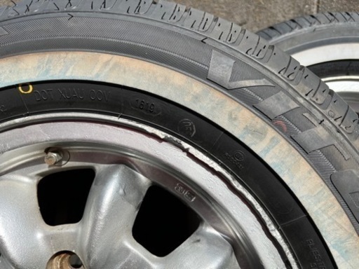185/70 r13 ホワイトリボンタイヤ　4本　ホイールセット
