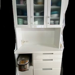 【再】ニトリのキッチンボード食器棚取説有り