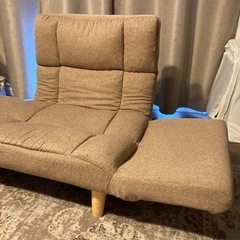中古品　1人掛け　ソファ　カウチソファ　ベージュの画像