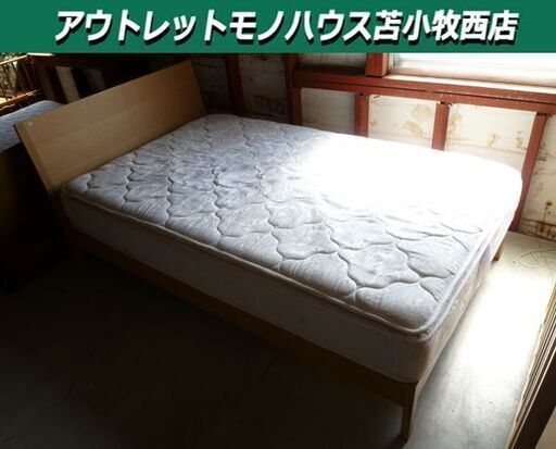 セミダブルベッド DMP5858 幅120cm 低反発マットレス ベッドフレーム 木製フレーム ナチュラル 苫小牧西店