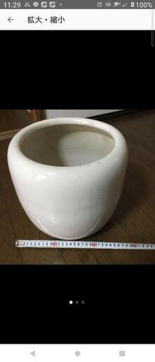 再値下げ　火鉢　白