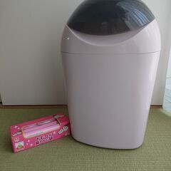 おむつポット&おむつゴミ袋 ピンク