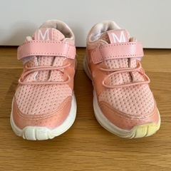 キッズスニーカー　13.5cm メッシュ　ピンク　子供靴の画像