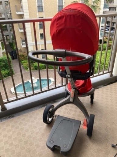 ストッケ STOKKE エクスプローリー レッド ベビーカー ライダー付き