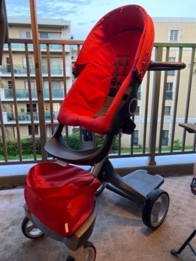 ストッケ　STOKKE エクスプローリー　レッド　ベビーカー　ライダー付き
