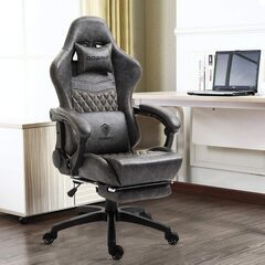 未開封　新品　ゲーミングチェアDowinxオフィスチェア/ゲーミングチェア/パソコンチェア/デスクチェア/リクライニングチェア 伸縮可能のオットマン 新開発高級PUレザー 腰の振動機能付き 腰痛対策 調節可能ランバーサポート 