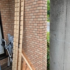DIY フリーラックポール3本　と　合板5枚