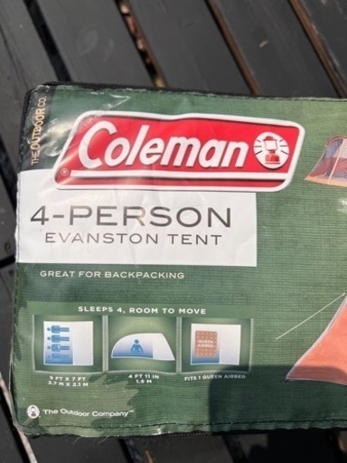 【6/5日にて出品終了予定】COLEMAN 4-person evanston tent 新品未使用品