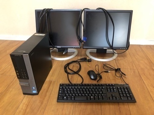 中古パソコン　Dell i5 モニター2枚付　キーボード　マウス　格安