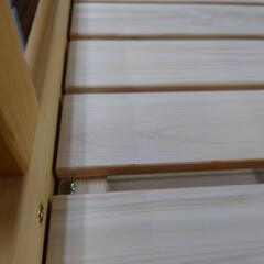 家具の里　ひのき無垢材2段ベッド　コンパクトサイズ【愛品倶楽部柏店】の画像