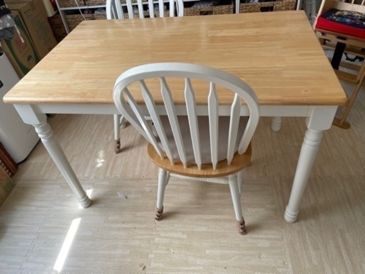 アンティーク風  ダイニングテーブル チェア