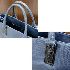 本物 BOTTEGA VENETA マルコポーロ トートバッグ ハンドバッグ ネイビー PVC イントレチャート MARCOPOLO ボッテガ・ヴェネタ 苫小牧西店の画像