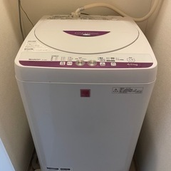 SHARP洗濯機4.5kg 白×ピンク