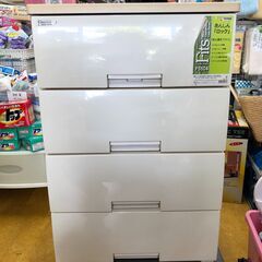 Fits　４段プラスチックチェスト　ホワイトの画像