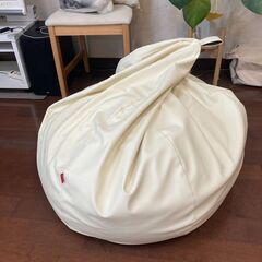 レザービーズクッション 170リットル アイボリーの画像