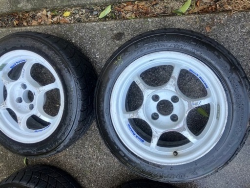 ブラックレーシング　15インチ4H 100-27 アルミ2本