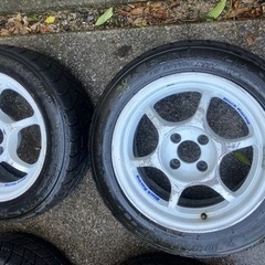 ブラックレーシング 15インチ4H 100-27 アルミ2本