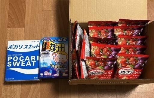 ⭐︎取引決定しました⭐︎フルグラビッツ26g×15個+ポカリスエット粉末74g×5袋+熱さまシート14枚