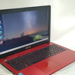 ASUS　X550 サクサクPC赤　SSD カメラ WIN10 Office