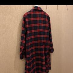 無印良品マタニティチェックシャツワンピース授乳服の画像