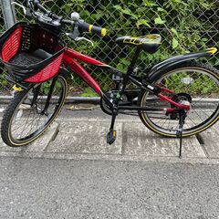 リサイクルショップどりーむ鹿大前店　No１４２　エコNo１３８８９TS　自転車　ジュニア向け　22インチ　BRIDGESTONE　ブリヂストン　新品定価3万！　超美品　ギア切替付き　ライト付き