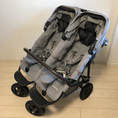 エアバギーココダブル EXフロムバース　アースグレー＋フットマフ2枚