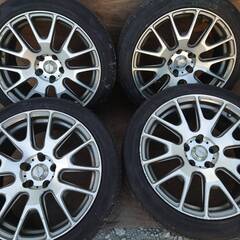 ●社外アルミ☆夏タイヤセット！18ｘ8.5J+35 5H PCD...