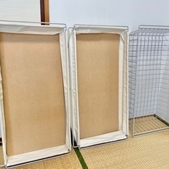 無印　スチールユニットシェルフのバスケット3種類