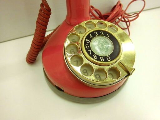 レトロ アンティーク ジャンク品 電話機 ナカヨ通信機 NS805-A2-R B-58-0059 1985年 厚別店