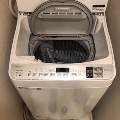 【SHARP】洗濯乾燥機　5.5kg ES-TX5D   2020年製の画像