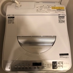 【SHARP】洗濯乾燥機　5.5kg ES-TX5D   2020年製の画像