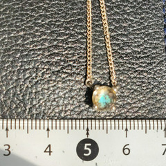 4℃ ヨンドシー 大粒ストーンペンダントとネックレス シルバー刻印の画像